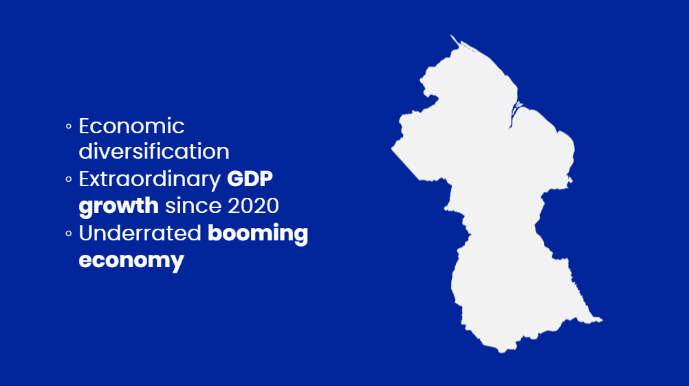Mapa da Guiana, que ilustra uma das melhores oportunidades de expansão de negócios na América Latina.