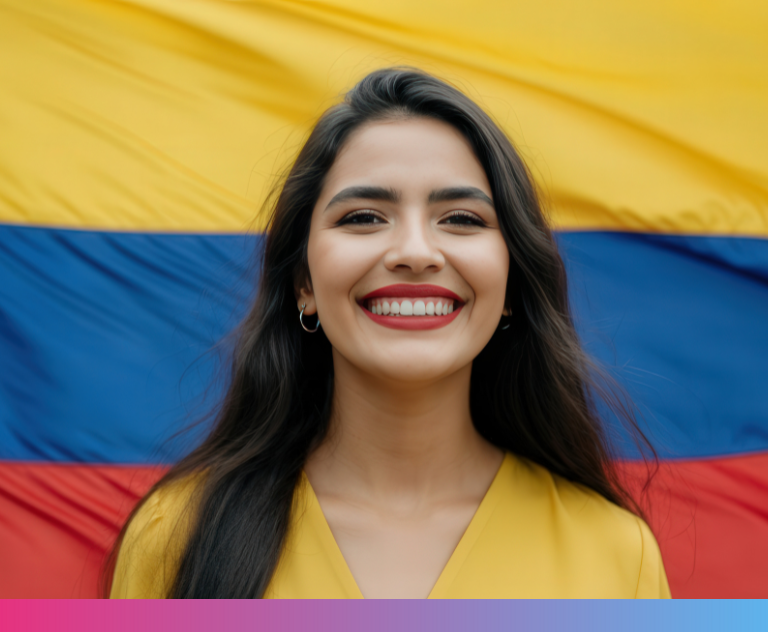 Professional representing Colombia's skilled workforce, showcasing the country’s growing role as a key destination for hiring LATAM talent through Serviap Global.